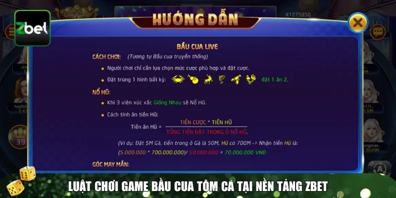 2 bau cua tom ca Luật chơi Bầu cua tôm cá Zbet